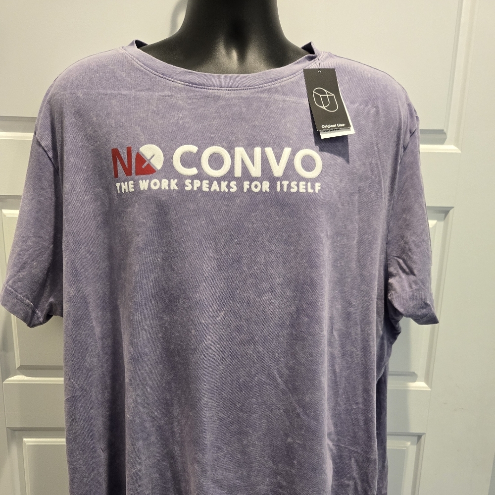 NO CONVO, XL, PURPLE TSHIRT